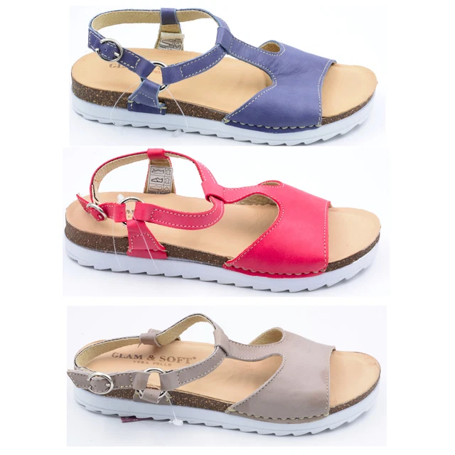 Sandali da donna bassi in vera pelle platform estivi sportivi comodi piatti per