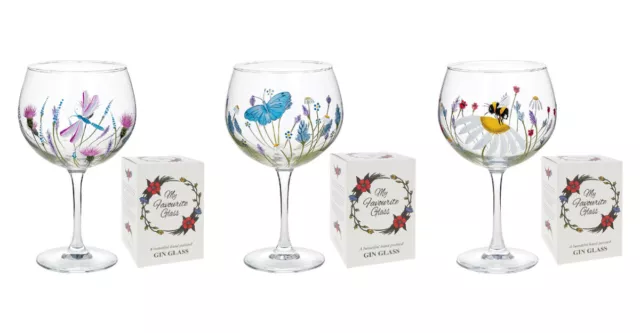 My Favourite Glass Hand Painted Gin & Tonic Large Stemmed Balloon Glass Boxed