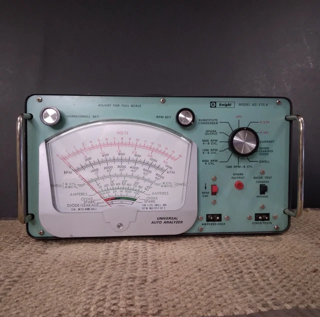 Vintage Knight KG-375 A Universal Auto Analyzer Untested Classic Car Restoration