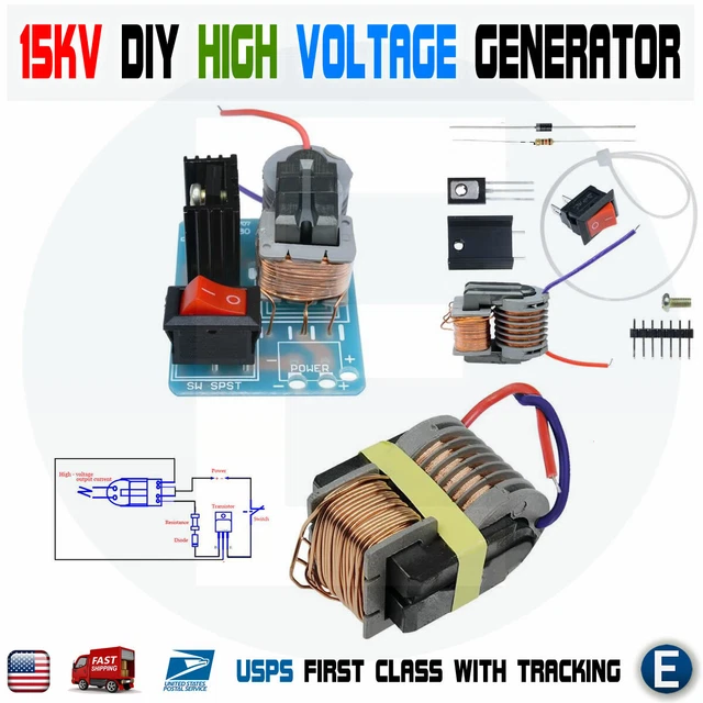 15KV HIGH VOLTAGE Inverter Generator Spark Arc Ignition Coil Module DIY