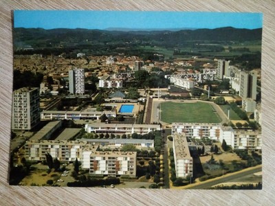 CPSM CPM ALES VUE AÉRIENNE SUR LA CITÉ DES PRÉS SAINT JEAN 