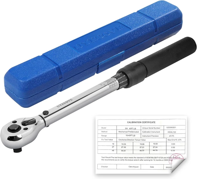 3/8-INCH DRIVE CLICK Torque Wrench, Dual-Direction Click Professional ...