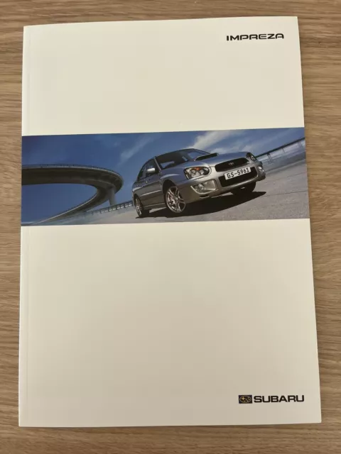 Subaru Impreza WRX Sales Brochure Specifications Technical Data MY 2005 MINT 2