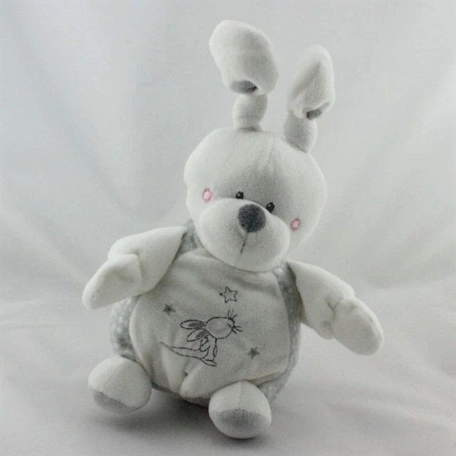 Doudou musical lapin blanc gris KIABI SIMBA TOYS - 23237