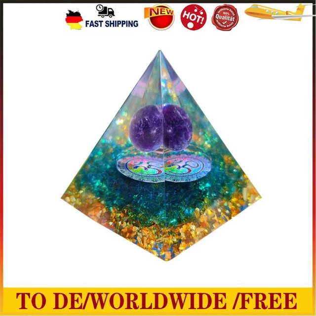 Ogan Pyramid Handmade Crushed Stone Energy Tower Pyramid Jewelry (A)