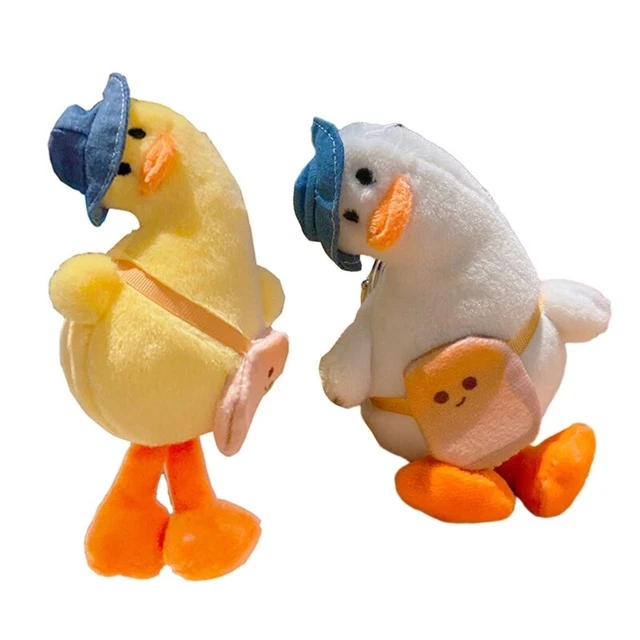 Cute Duck Pendant Keychain Cartoon Plush Toy Handbag Backpack Pendant for Friend