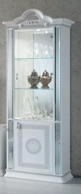 Hochwertige Vitrine Vitrinen Luxus Schrank Holz Italienische Stil Möbel Glas Neu