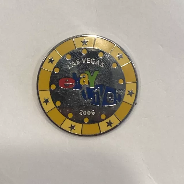 eBay Live! Las Vegas 2006 Souvenir Swag Lapel Hat Pins Mint Yellow