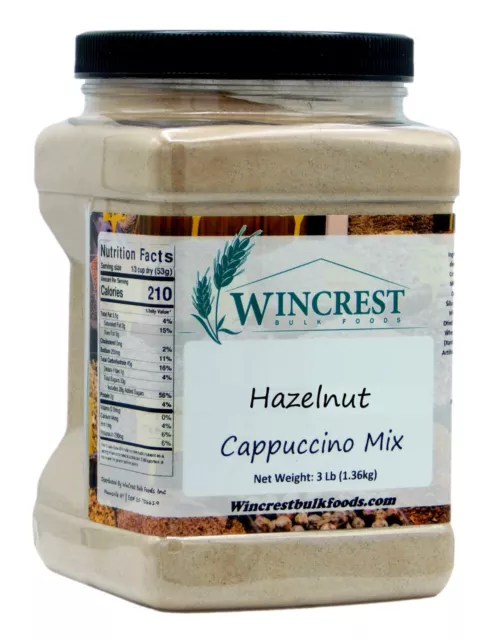 Hazelnut Cappuccino Mix - 3 Lb Tub - Free Expedited Shipping!