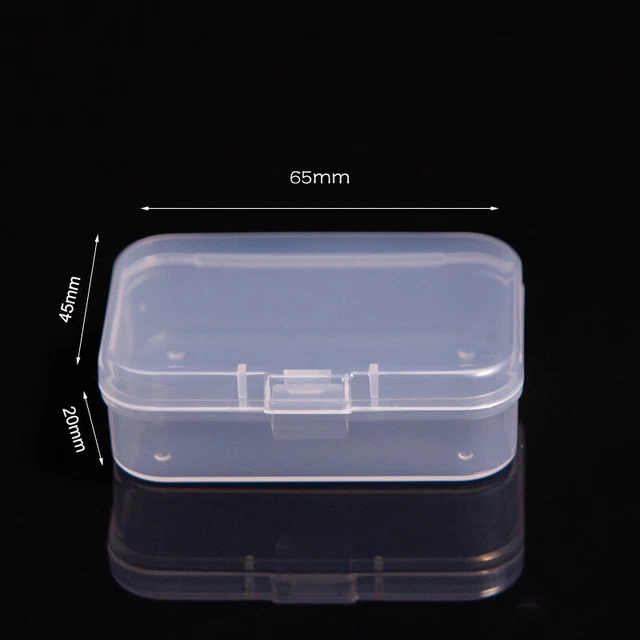 Small Plastic Storage Container Boxes Mini Clear Jewelry Earplugs Container 11
