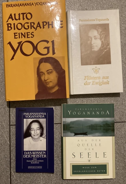4 Bücher Paramahansa Yogananda- Flüstern aus der Ewigkeit, Autobiografie...