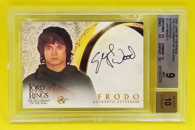Topps Lord of the Rings Fellowship of the Ring Autograph Elijah Wood BGS Mint 3