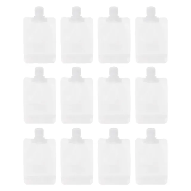 12Pcs Portable Squeezable Pouch Stand-up Nozzle Lotion Bag Squeezable