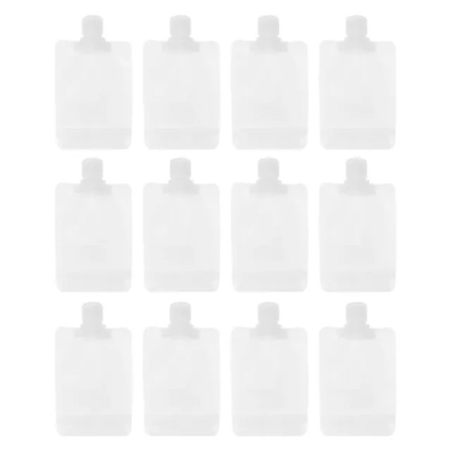12Pcs Portable Squeezable Pouch Stand-up Nozzle Lotion Bag Squeezable