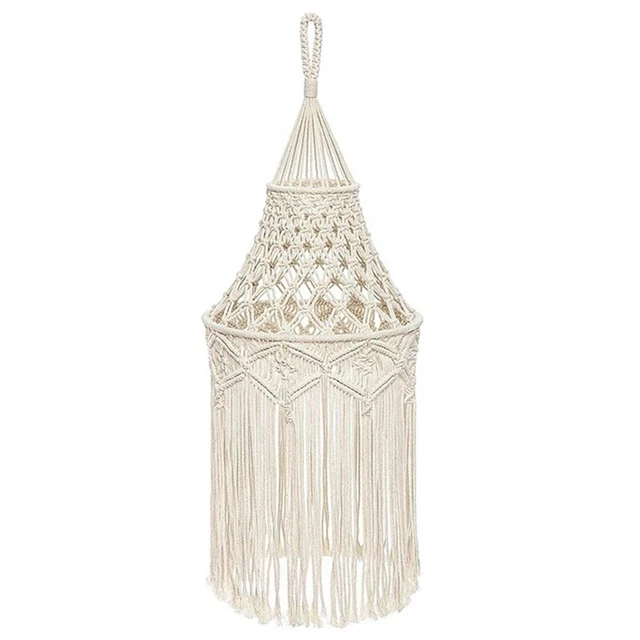 Pantalla de lámpara macramé Péndulo Cubierta Lámpara BüRo Dormitorio W Z4L3