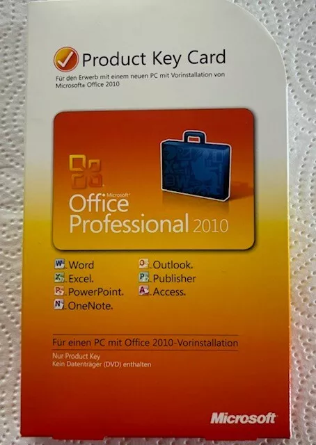 Microsoft Office 2010 Professional - PKC - Deutsch - mit Access, Word, Excel