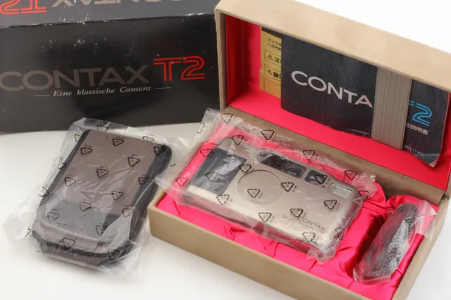 [N MINT in Box ] Contax T2 Titan Silver Point & Shoot Film Camera From JAPAN