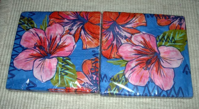 MAHALO Lunch Napkins Paper Two -16 Packs Tableware Luau Hawaiian Party Supplies