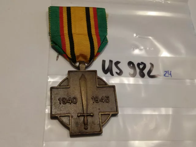 Orden Belgien Kriegskreuz 1940  1945 bronze (us982)