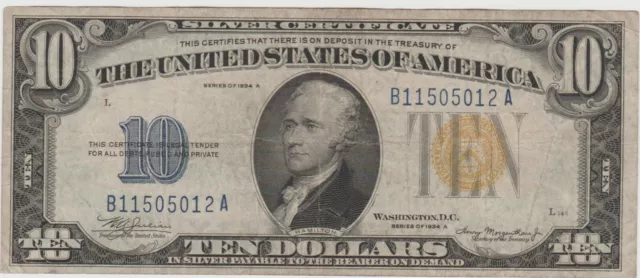 1934-A $1 North Africa WWII Emergency Issue Silver Certificate BA Series