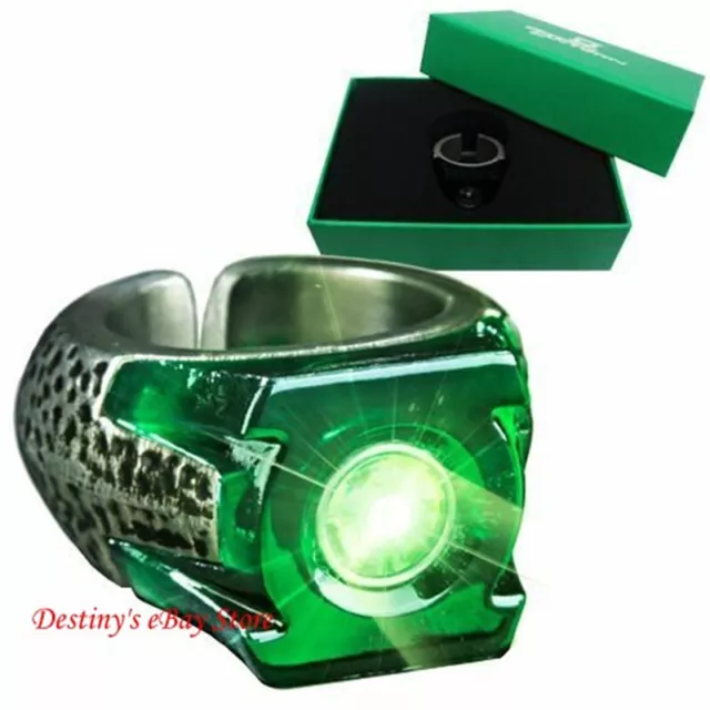 DC Comics Green Lantern Light Up Power Ring Cos Prop Replica Boxed Cosplay PVC