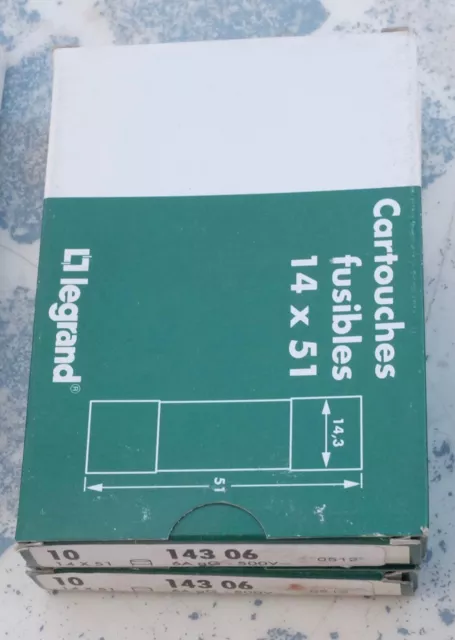 Legrand 0 143 06 014306 Cartouche gG 14X51 6A 500V boite de 10