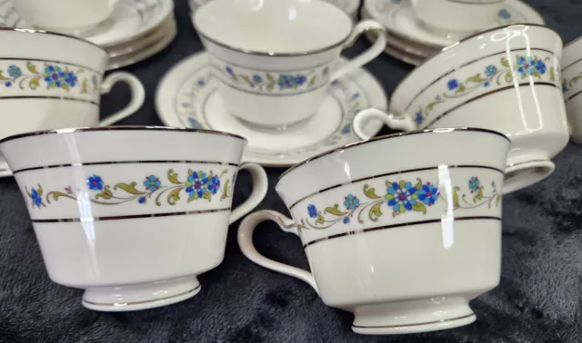 Set of 10 Noritake  Ivory China NORMA Cups and Saucers #7016 EXCELLENT CONDITION