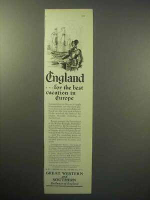 1929 Great Western and Southern Railways of England Ad