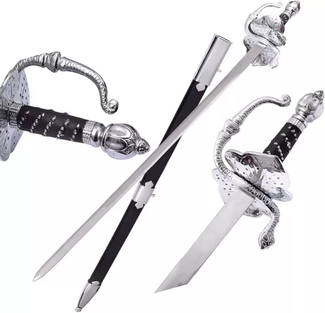 Marvelous Handmade S3504 Movie SPAINISH Zorro Sword Musketeer with Scabbard