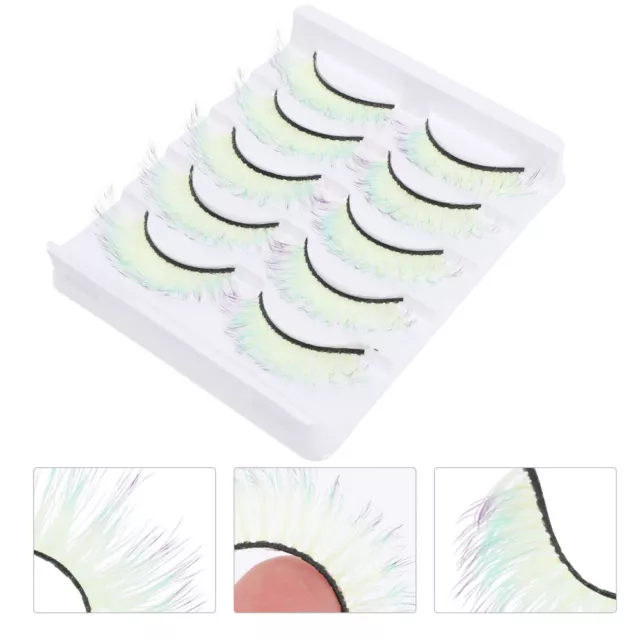 5 Pairs Girls Eyelash False Eyelashes Fluffy Natural Colored Fake Miss