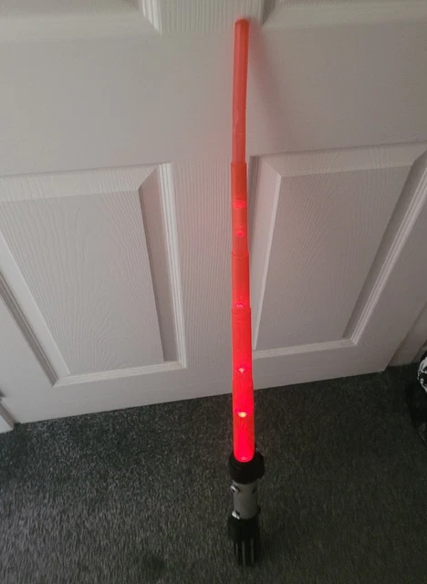 Star Wars Spring Loaded Light Saber Darth Vader 2006 Hasbro LFL Orange Red Rare