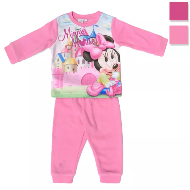 Pigiama neonato ufficiale Disney Minnie Baby maniche lunghe in pile bambina 3430