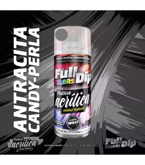 Fulldip Full Dip Acrilico Antracita Candy Pearl En Spray Llanta Coche