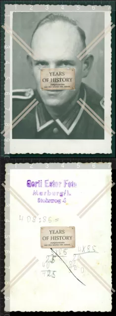 Orig. Foto Portrait Porträt Soldat Uniform Passbild