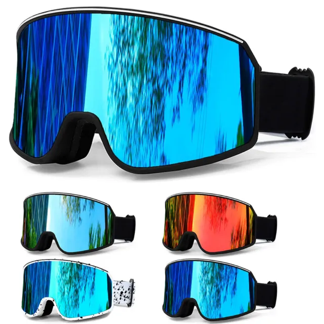 Skibrille UV400 Snowboardbrille Sonnenbrille Anti Fog Rodel Brille Doppellinse