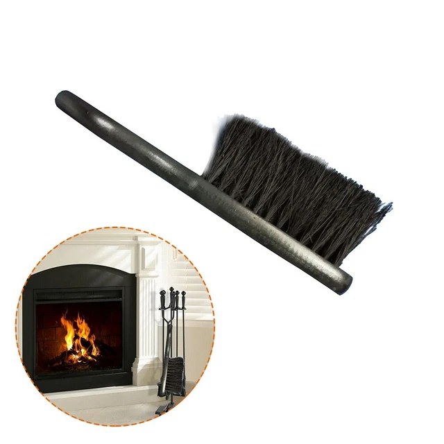 Cepillo de chimenea mango de madera hogar horno herramientas 1 pieza 28,5*4,5 cm forma de repuesto