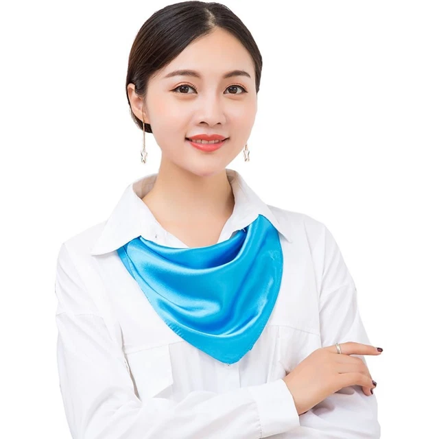 Sciarpa 60*60cm articolo solido colore raso sciarpa quadrata donna