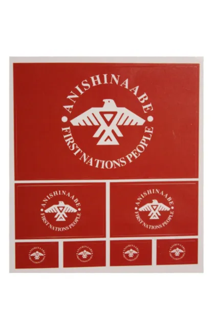 ANISHINAABE FIRST NATIONS PEOPLE , Set Of 7 VYNYL FLAGS STICKERS,3 Sizes