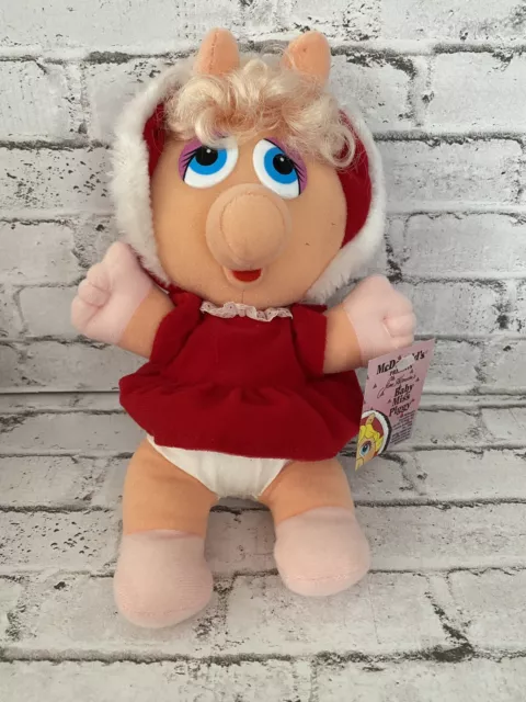 Vintage 1988 McDonalds Jim Henson Baby Miss Piggy Stuffed Animal