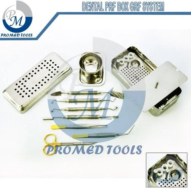 DENTAL PRF BOX GRF System Platelet Rich Fibrin Surgery membrane Kit Set ...