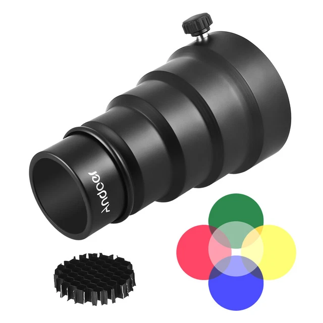 98mm  Flash Mount Metal Snoot with Honeycomb  5pcs Color U0Z5