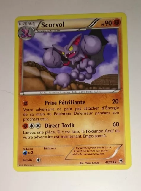 Carte Pokemon Rare Scorvol 90 Pv Xy Vigueur Spectrale 47/119