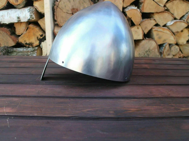 Medieval Steel Viking Nasal Helmet Hand Forged SCA Armour Viking Helmet 2