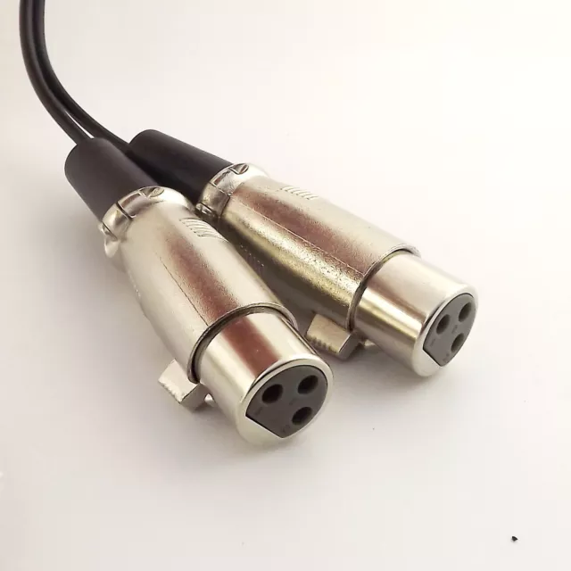 6,35 mm 1/4 Zoll Stereo Stecker Stecker auf 2X XLR Buchse Buchse Splitter Adapter Audiokabel 3