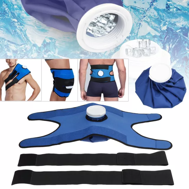 Reusable Ice Bag Pack Pain Relief Cold Therapy + Wrap + Strap For Knee Shoulder