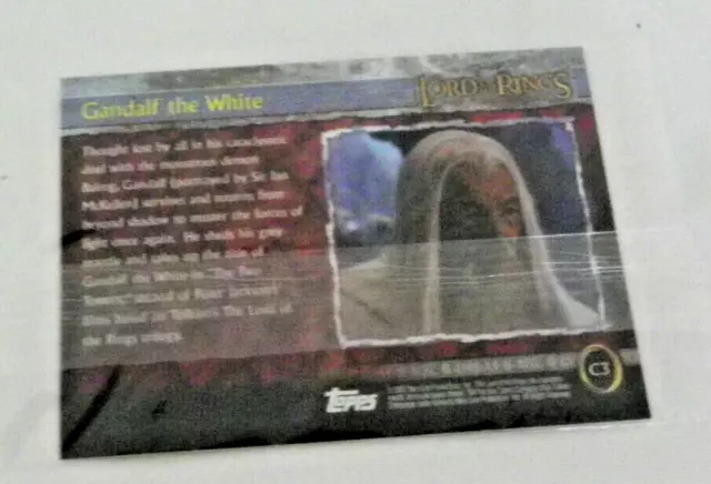 SEALED 2002 LORD OF THE RINGS The Two Towers Topps card Gandalf the White 2