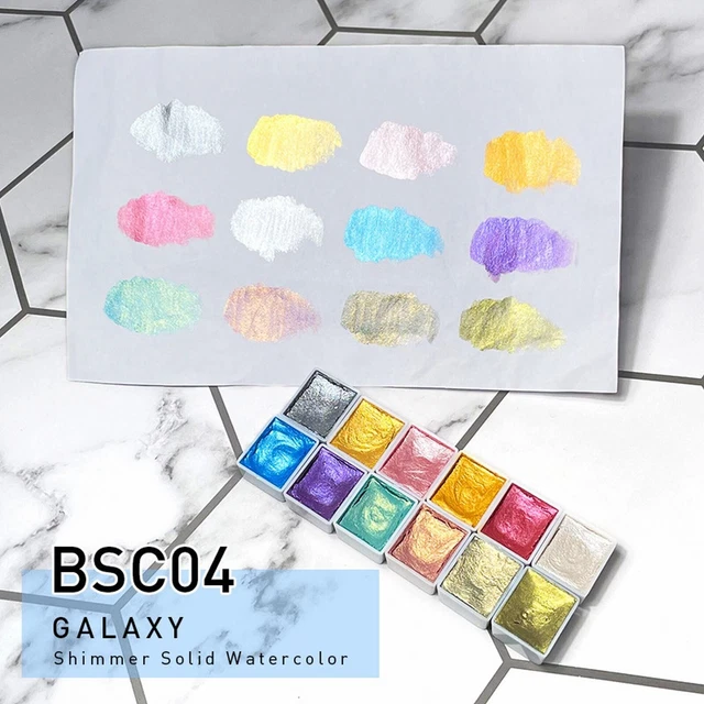 DIY Watercolor Painting 12 Colors Nail Painting Set Sky Blue Cherry Pink