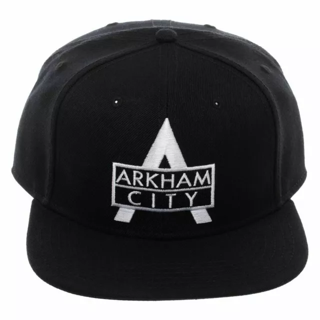Official Dc Comics - Batman Arkham City Logo Embroidery Black Snapback Cap