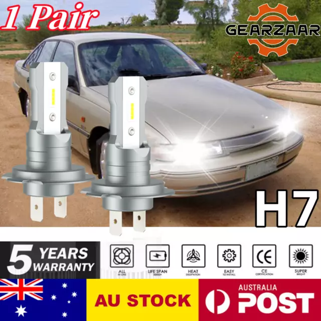 2pc White H7 LED Headlight Kit 110W 30000LM Globes Car Bulbs High Low Beam 6000K