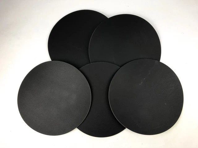 5PK Black Acrylic Circle Discs Round Plexiglas Laser Cut Sheet 10-3/4" Diameter